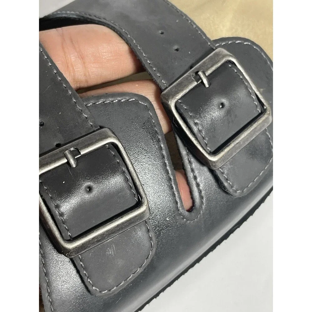 Cliffs by White Mountain Men's Hanz Sandals Size 12M Gray Dual Strap Slide